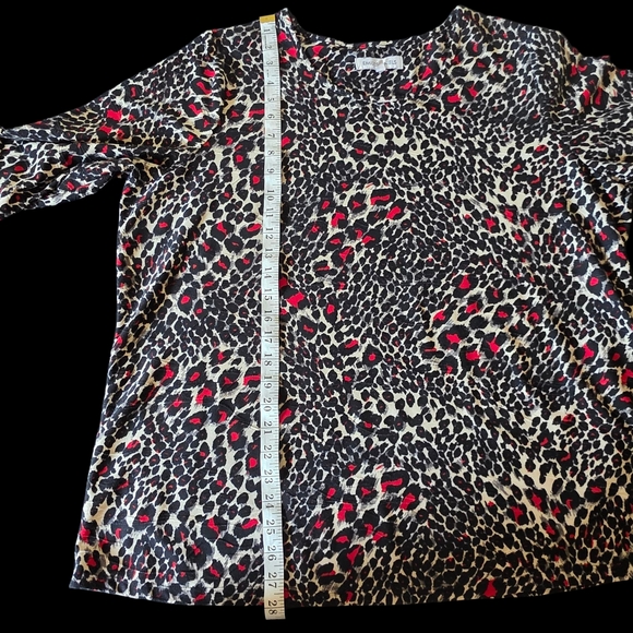 Chic Black and Red Leopard Print Blouse by Emily Daniels - Picture 6 of 9
